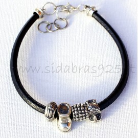 Bracelet with genuine leather AP4Ž
