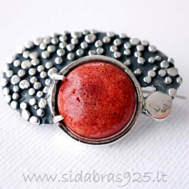 Brooch with Coral S466