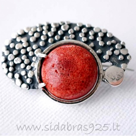 Brooch with Coral S466