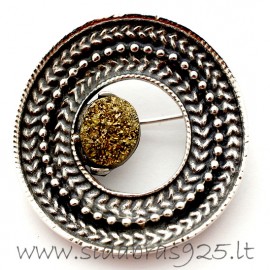 Brooch "Pyrite"