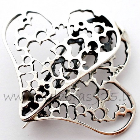 Brooch "Two Hearts"
