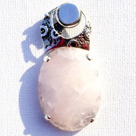 Pendant with Rose Quartz P406