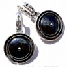 Earrings with Hematite Stone "Wheels of Success"