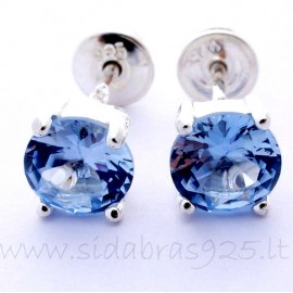 Earrings with blue Zirconium A252