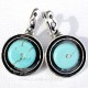 Earrings with Turquoise Stone "Wheels of Success"-1