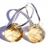 Earrings with brown Swarovski crystals "RG"