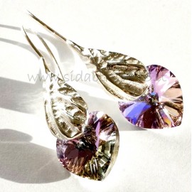 Earrings with Swarovski crystal "Heart"