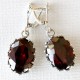 Earrings with burgundy Zirconium A121-1