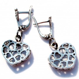 Earrings ten hearts A290