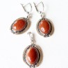 Earrings with Sunstone (brown) A132