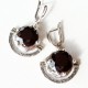 Earrings with black Zirconium A341-1