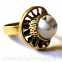 Brass ring with Agate ŽŽ149