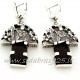 Earrings with Onyx A507-1