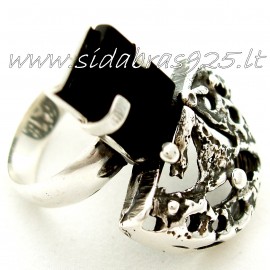 Ring with a rectangular s.Onyx Ž506