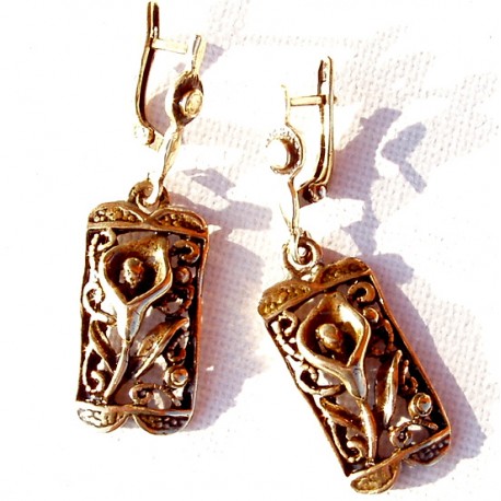 Brass earrings "Kalija" ŽA429
