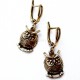 Brass earrings "Owls" ŽA553-1