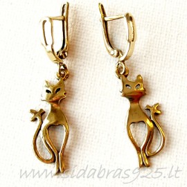 Brass earrings "Cats" ŽA269