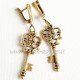 Brass earrings "Keys" ŽA520-1