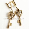 Brass earrings "Keys" ŽA520