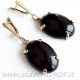 Brass earrings with Onyx ŽA361-1