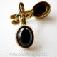 Brass earrings with Onyx ŽA148-2