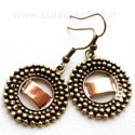 Brass earrings with Copper ŽA602