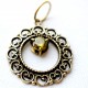 Brass pendant with green Zircon ŽP525-1