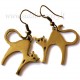 Brass earrings "Cats" ŽA600-1