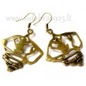 Brass earrings "Vėduoklė"ŽA314