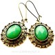 Brass earrings with Jade ŽA535-1