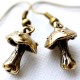 Brass earrings "Mushrooms" ŽA551-1