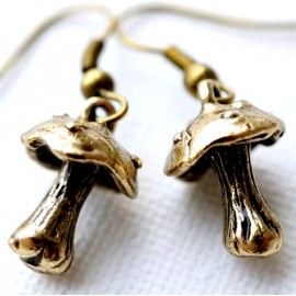 Brass earrings "Mushrooms" ŽA551