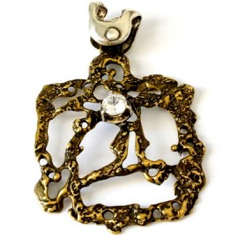 Brass pendant with Zirconium ŽP519-1