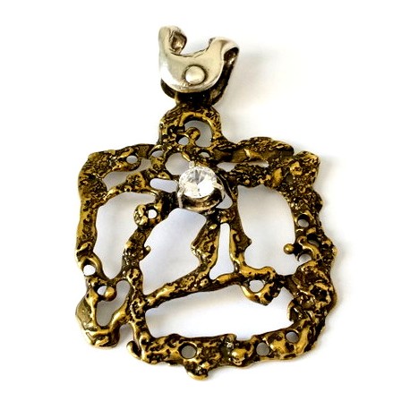 Brass pendant with Zirconium ŽP519-1