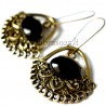 Brass earrings with Onyx ŽA355