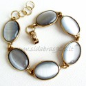 Brass bracelet with the Cat's eye ŽAP517