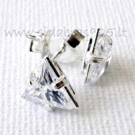 Earrings with Zirconia "Triangle"