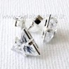Earrings with Zirconia "Triangle"