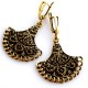 Brass earrings "Vėduoklės" ŽA244-3
