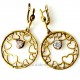 Brass earrings "Širdies spindesys" ŽA625-1