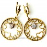 Brass earrings "Širdies spindesys" ŽA625