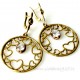 Brass earrings "Širdies spindesys" ŽA625-2
