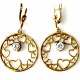 Brass earrings "Širdies spindesys" ŽA625-3