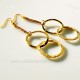 Brass earrings "Circles"-3