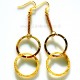 Brass earrings "Circles"-1