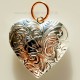 Brass pendant "Silvered Heart"-1