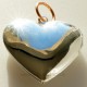 Brass pendant "Silvered Heart"-3
