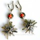 Earringswith natural coral A569-1