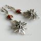 Earringswith natural coral A569-3