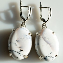 Earrings with agate A361